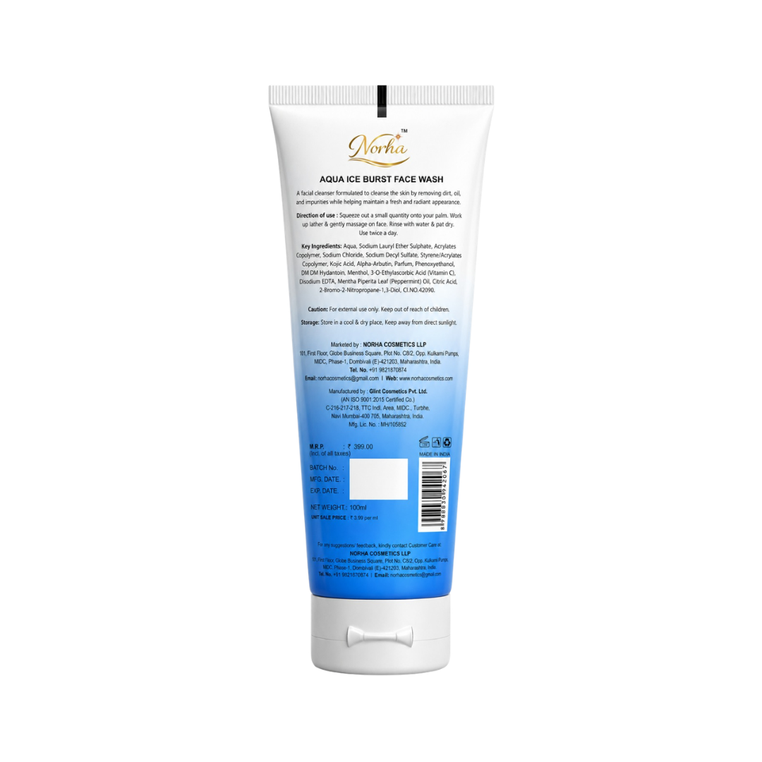 Norha Aqua Ice Face Wash – 100ml | Gentle Daily Cleanser