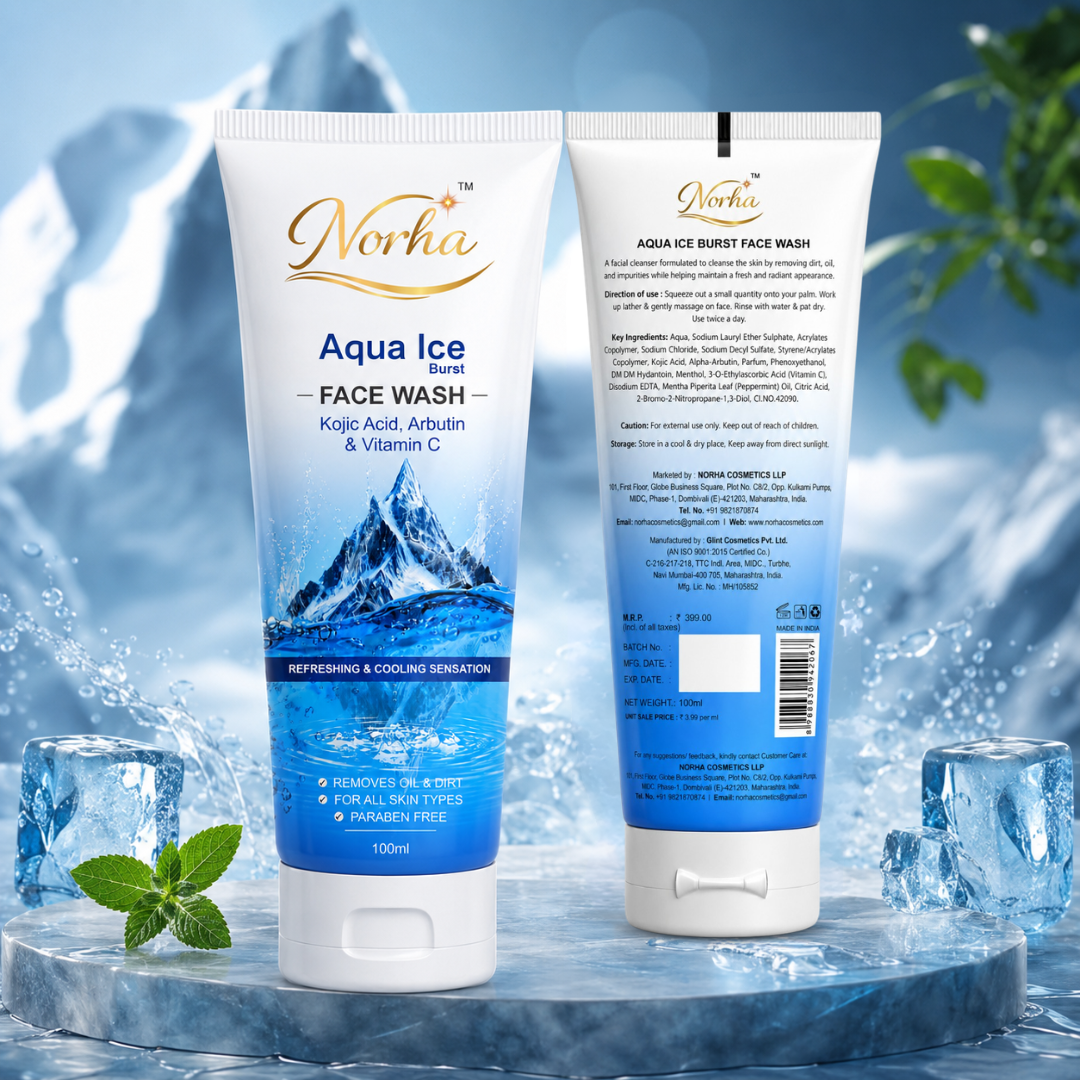 Norha Aqua Ice Face Wash – 100ml | Gentle Daily Cleanser