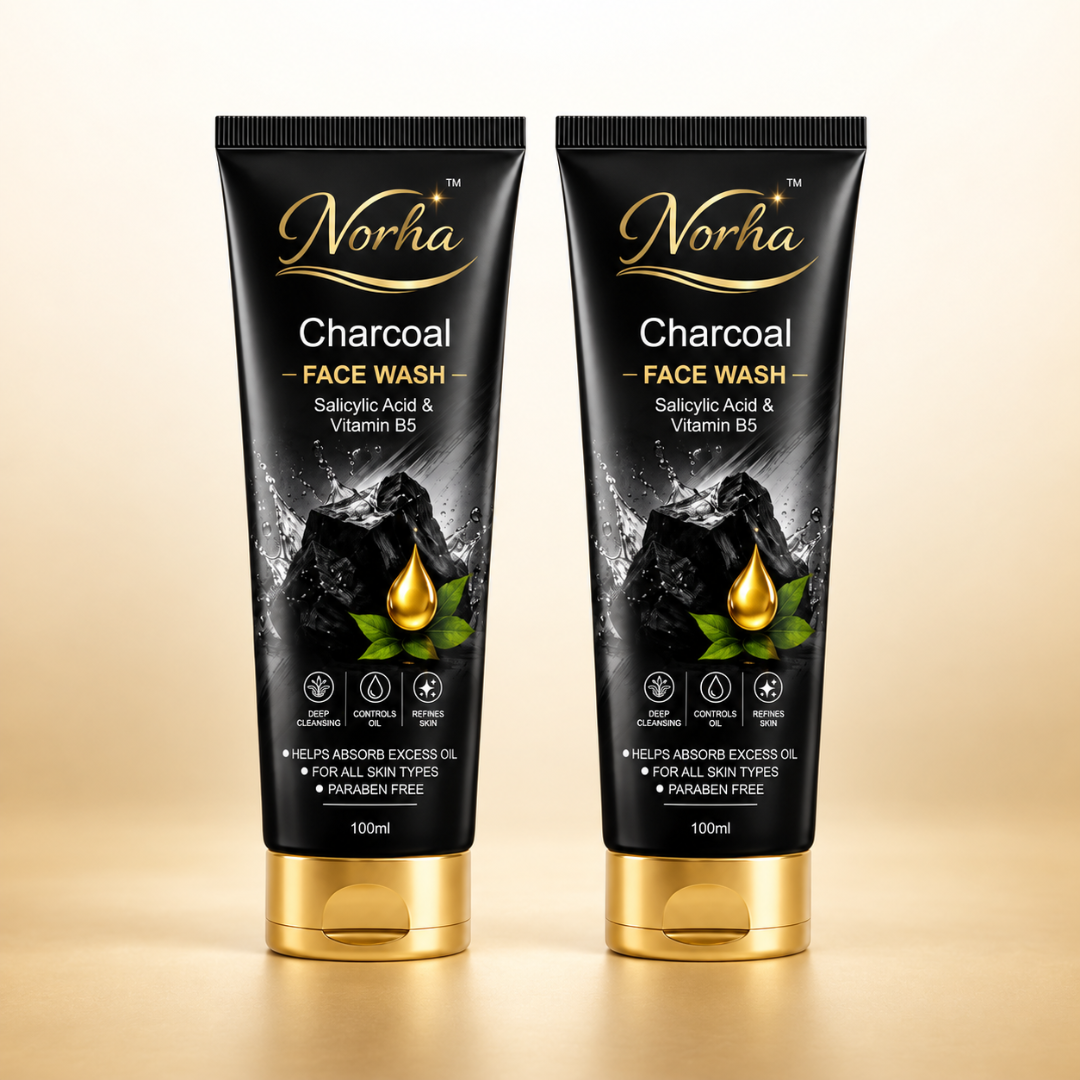 Norha Charcoal Face Wash Combo – Pack of 2 | Gentle Daily Cleanser