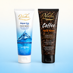 Norha Aqua Ice + Coffee Face Wash Combo – Pack of 2