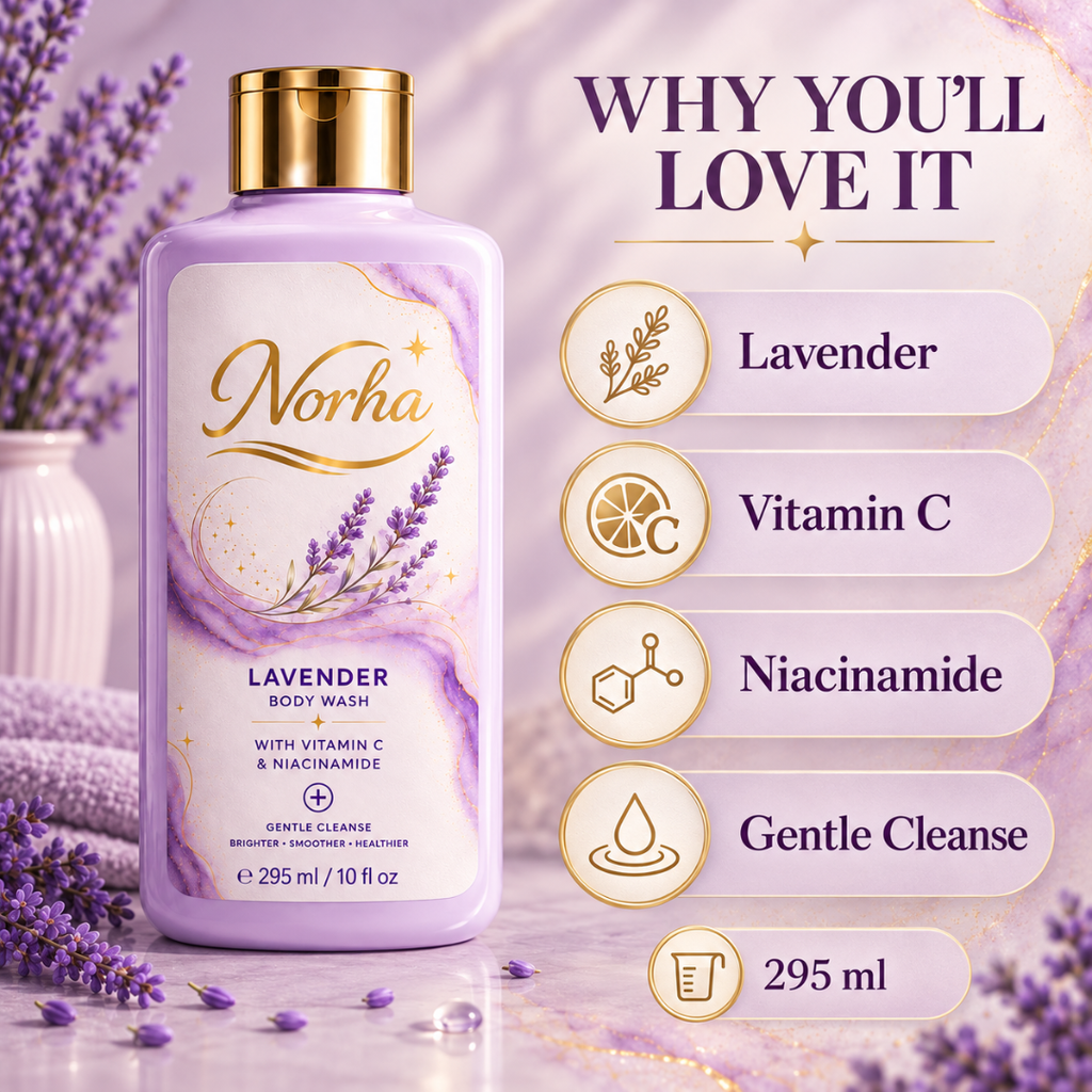 Norha Lavender Body Wash | Gentle Daily Cleanser
