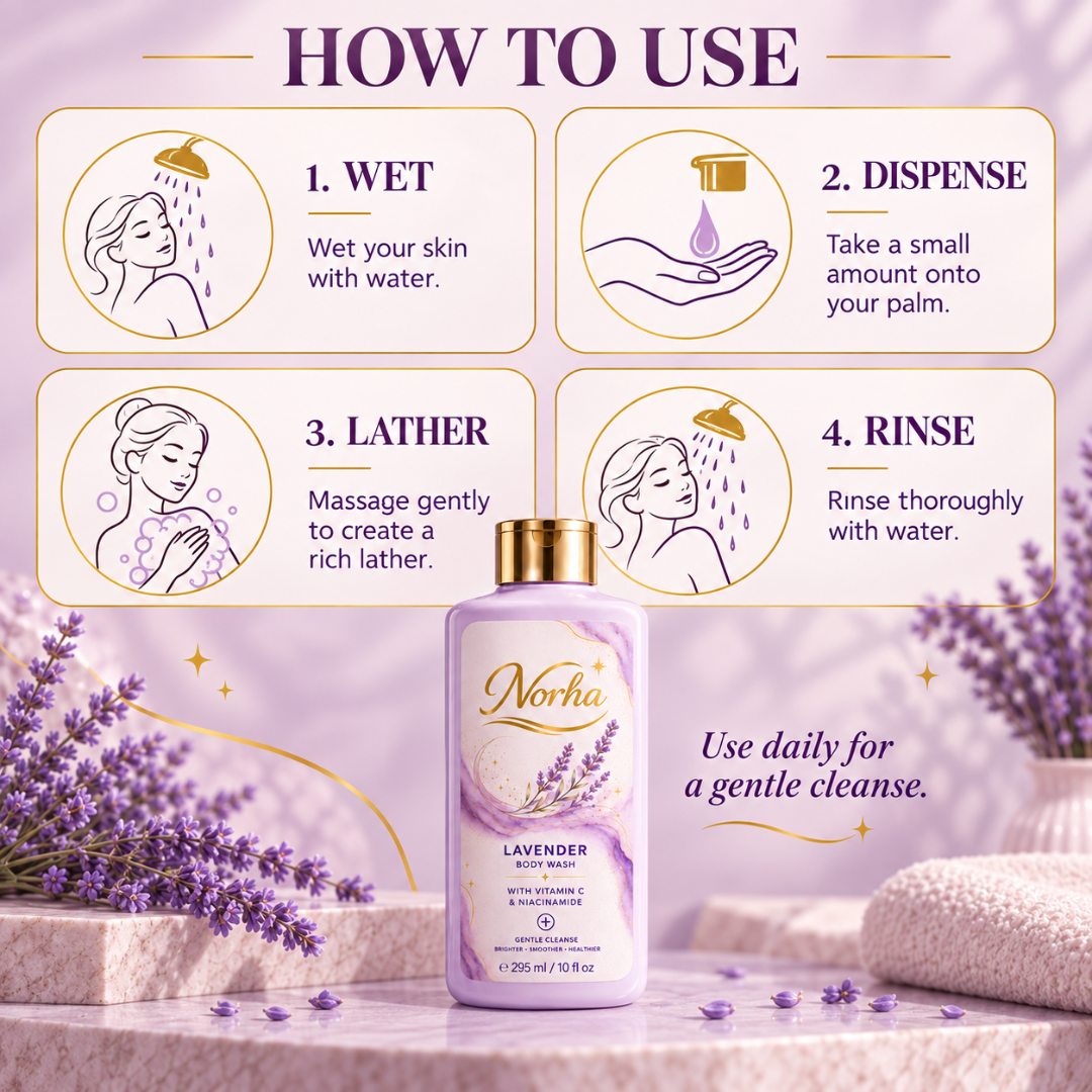 Norha Lavender Body Wash | Gentle Daily Cleanser