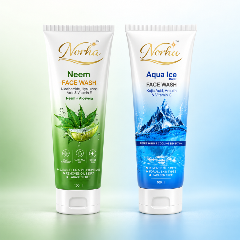 Norha Neem + Aqua Ice Face Wash Combo – Pack of 2