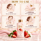 Norha Strawberry & Cream Body Wash | Nourishing Daily Cleanser