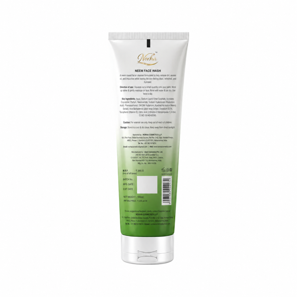 Norha Neem Face Wash Combo – Pack of 2 | Gentle Daily Cleanser
