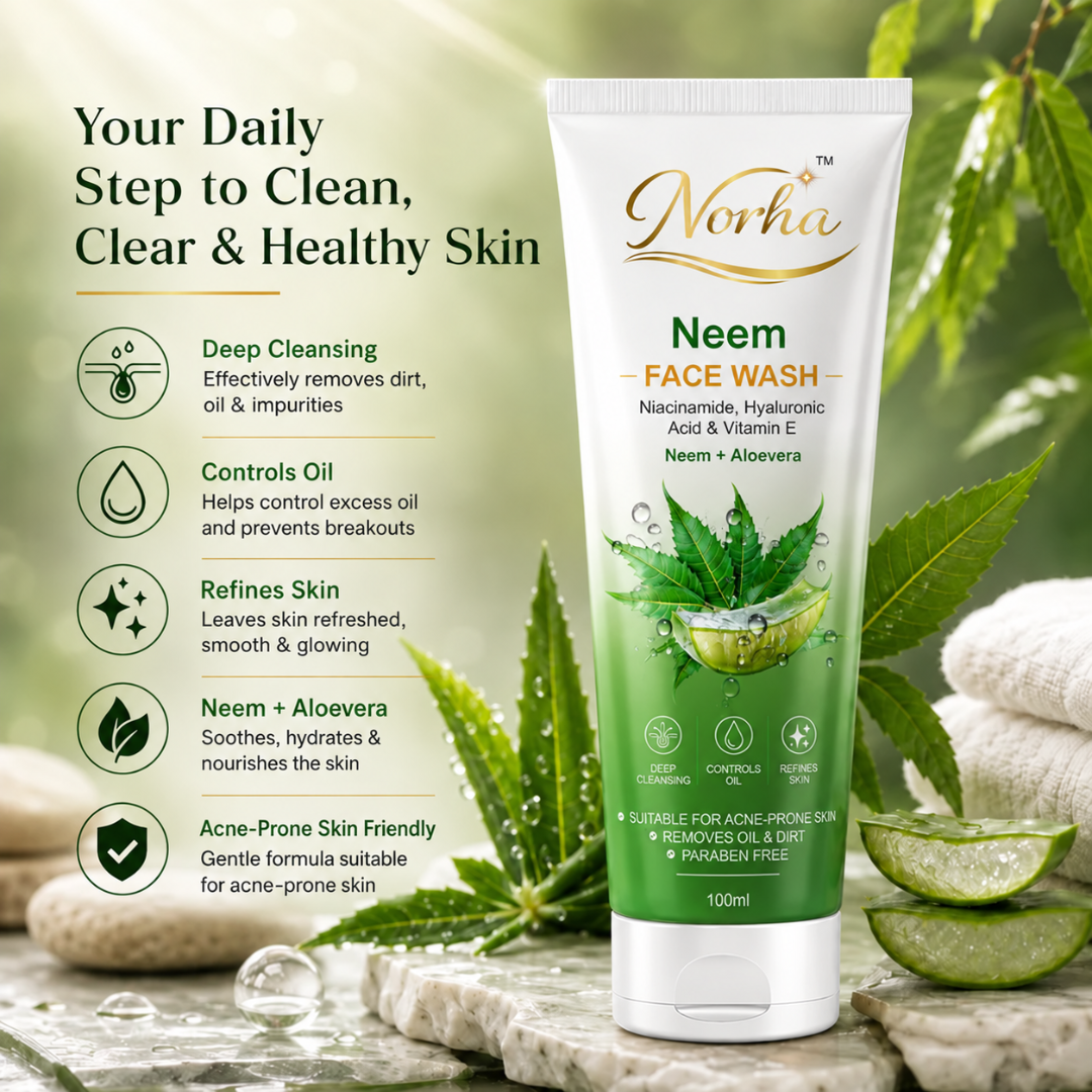 Norha Neem Face Wash Combo – Pack of 2 | Gentle Daily Cleanser
