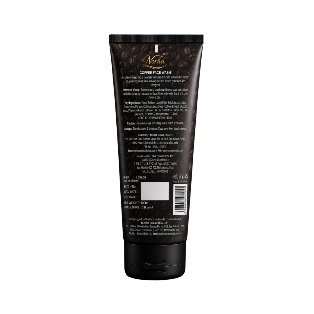 Norha Coffee Face Wash – 100ml | Gentle Daily Cleanser