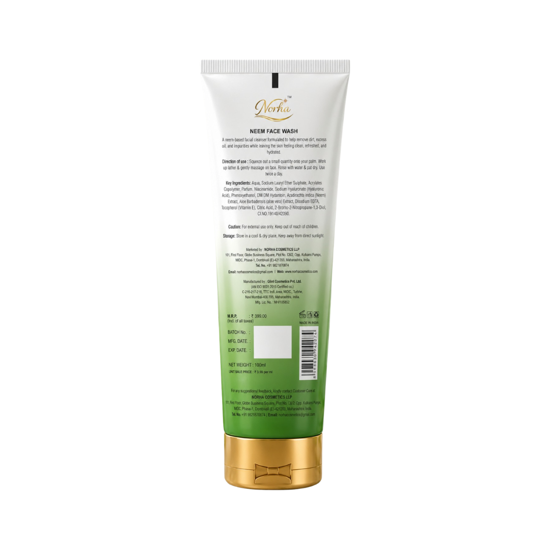 Norha Neem Face Wash – 100ml | Gentle Daily Cleanser