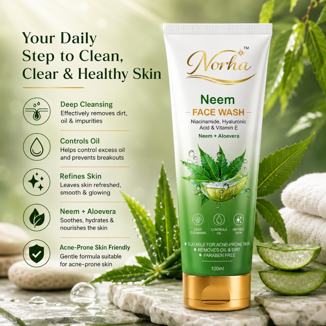 Norha Neem Face Wash – 100ml | Gentle Daily Cleanser
